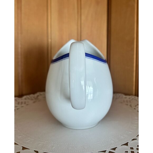 Vintage Porcelain Creamer Blue White MCM Thomas China Germany - Picture 5 of 7
